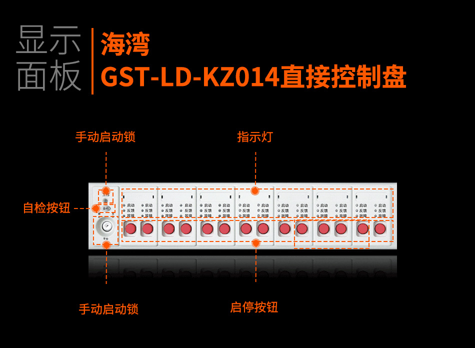 海灣GST-LD-KZ014直接控制盤顯示面板